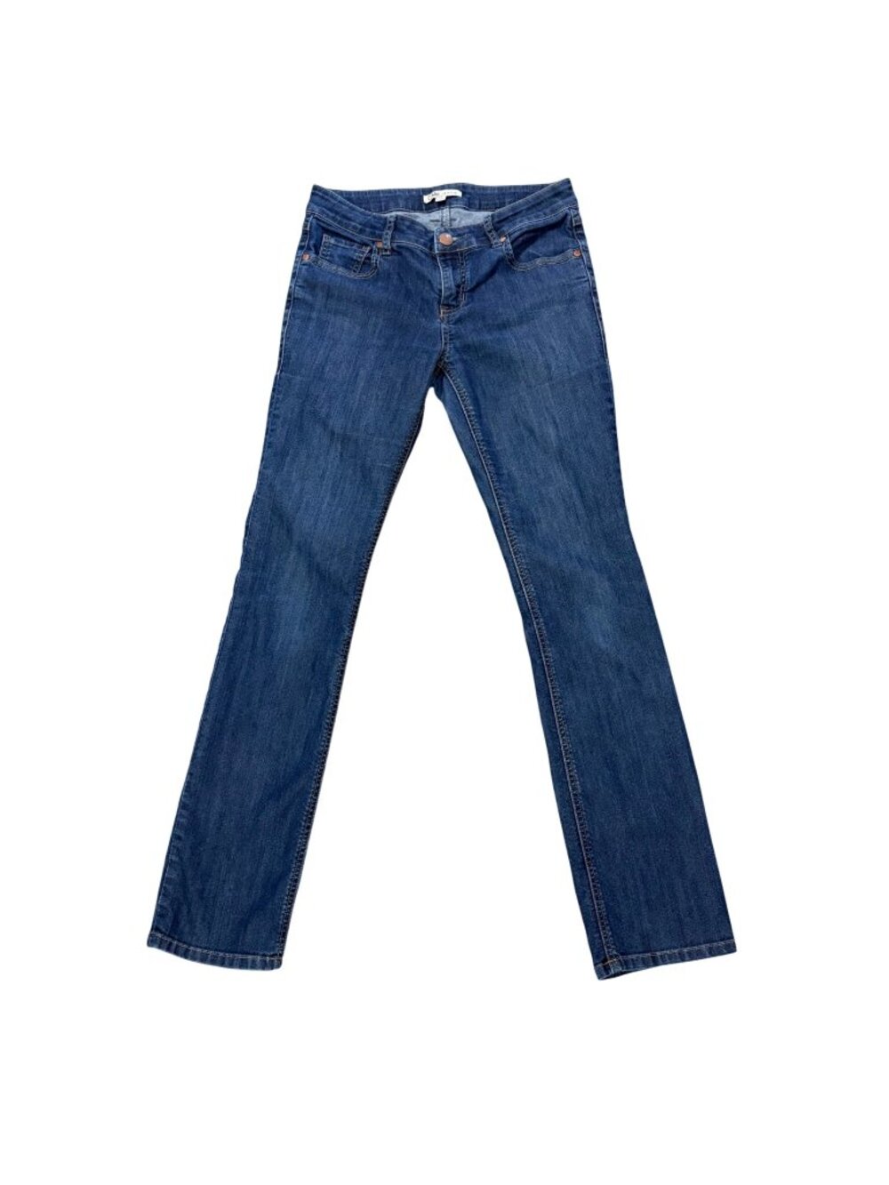 Cabi Jeans Womens Blue Denim Straight Leg Stretch Mid Rise Size 4
